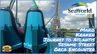 Seaworld Orlando Vlog 2022 - Mako, Kraken, Journey to Atlantis, Orca Encounter & Sesame Street!