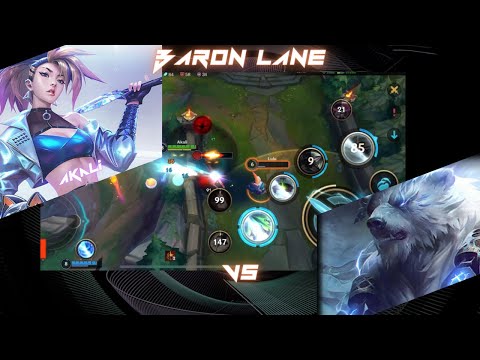 Akali baron lane is OP ! | Vs Volibear | free win | Guide akali, build & Rune