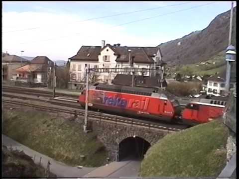 Treinen op station Arth-Goldau