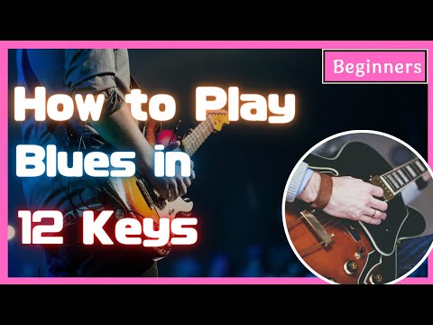 How to play 12 bar blues in 12 keys with power chords / Beginner Blues Guitar Lesson