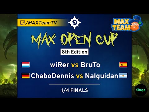 MAX Open Cup 8 1/4 finals - wiRer vs BruTo + ChaboDennis vs Nalguidan - Casted by Coolkid + Kanapesh