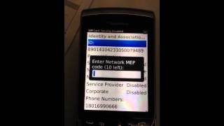 Blackberry 9810 Torch Network unlock