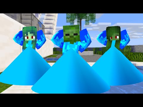 MONSTER SCHOOL : CHICKEN WING MEME ICE ZOMBIE FAMILY PRINCESS - MINECRAFT ANIMATION
