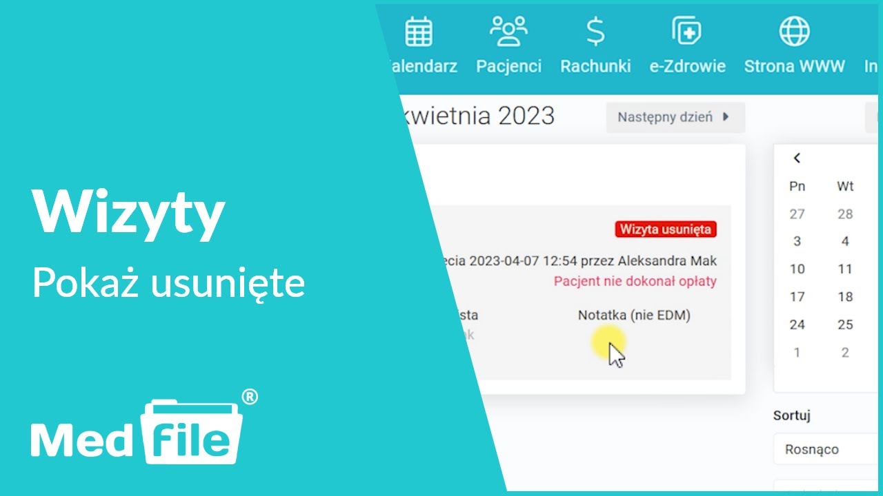 Zobacz usunięte wizyty