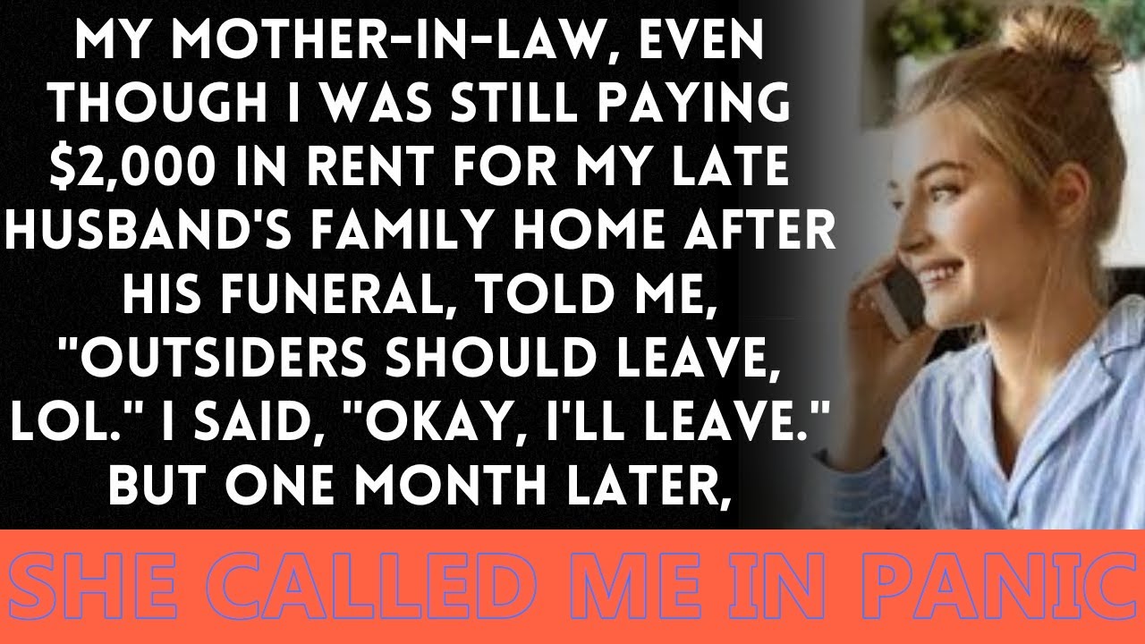 Despite paying $2,000 in rent for the house owned by my late husband's family, my mother-in-law has…