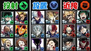 【ヒロサバ】投射vs近接vs設置で最強属性は？【僕のヒーローアカデミア UNITED SURVIVAL】