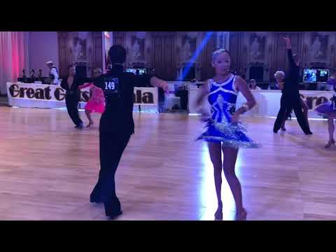 Pro - Am Latin Open Gold Scholarship A, San Diego 2018. Yiri Kosydar and Yingna Nan.Paso