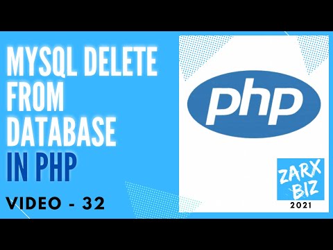 32 Delete Data From Mysql Database Using Php Learn Php Programming Php For Beginners