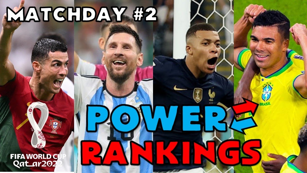 2022 WORLD CUP POWER RANKINGS MATCHDAY #2