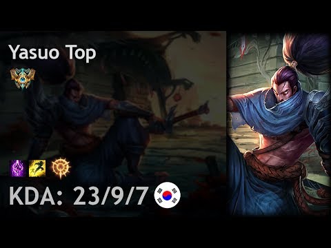 Yasuo Top vs Vayne - KR Challenger Patch 7.22