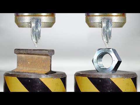 Hydraulic machine can cut pure steel nuts and tracks?