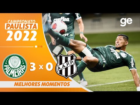 PALMEIRAS 3 X 0 PONTE PRETA | MELHORES MOMENTOS | 1ª RODADA PAULISTA 2022 | ge.globo