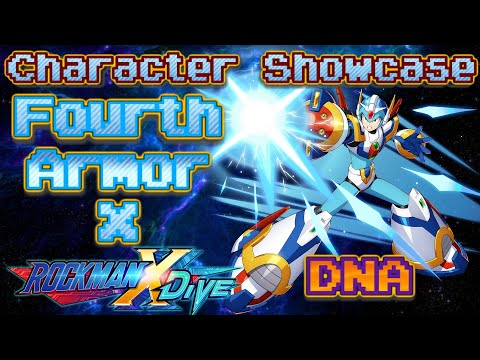 Mega Man X DiVE - Fourth Armor X (DNA) - Character Showcase