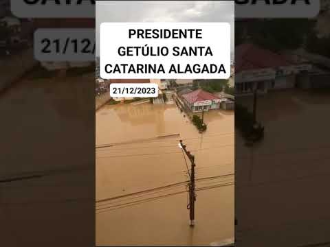 cidade de Presidente Getúlio em Santa Catarina totalmente alagada #sejacriador #noticias #clima #enc