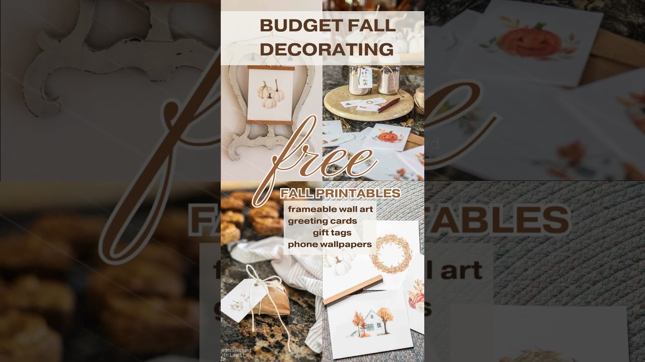 Free Fall Printables Budget Decorating!