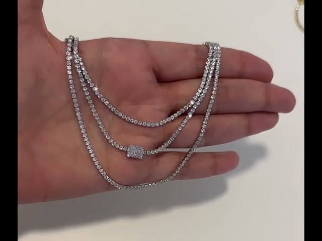 سلسلة تنس أنيقة اللون /فضي . (N926)