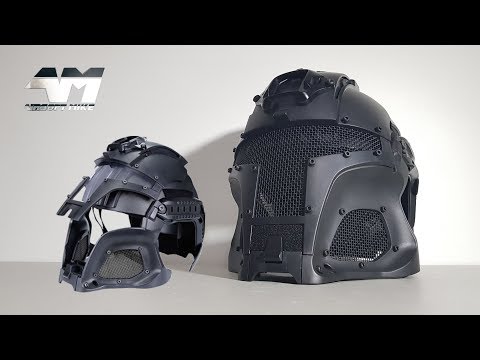 Medieval Iron Warrior Helmet / Airsoft unboxing Review / Cosplay / Nerf / Boba Fett Style Helmet