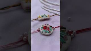 Embroidered Special Handmade Rakhi😍#handmade#rakshabandhan#craft#customized#rakhi#brothers#special