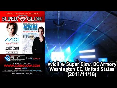 Avicii @ Super Glow, DC Armory Washington DC, United States (2011/11/18)