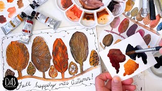 Easiest Fall Watercolor Trees Ever – And a Wet-in-Wet Trick You Won’t Want to Miss!
