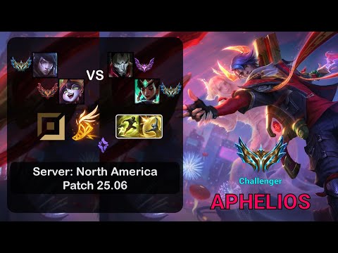 Aphelios ADC + Lulu vs Jhin + Karma - NA Challenger - Patch 25.06