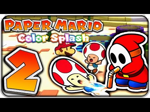 Let's Play PAPER MARIO: COLOR SPLASH Part 2: Die FARBSTERNE wurden GESTOHLEN!