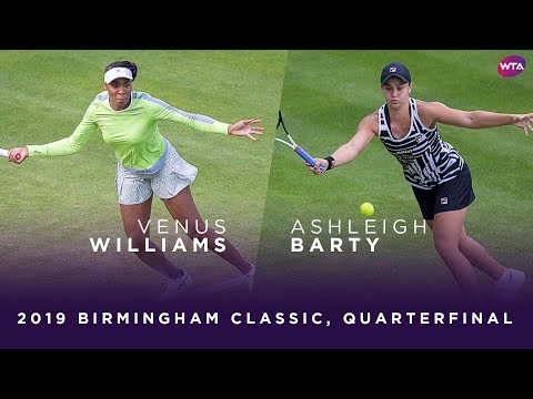 Теннис Venus Williams vs. Ashleigh Barty | 2019 Birmingham Classic Quarterfinal | WTA Highlights