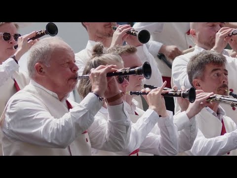 Festival Interceltique de Lorient 2023. Prestation du Bagad Saozon-Sevigneg (Cesson-Sévigné)