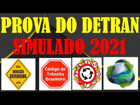 SIMULADO DO DETRAN 2021, 60 Questões mais cobradas na PROVA, Simulado do Detran, Auto + Moto