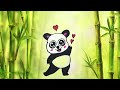 kids fun and learn | Easy cute panda drawing for kids | kids drawing video | kids coloring video
