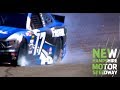 Stenhouse slams wall hard after contact with Jones
