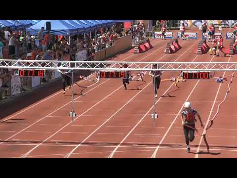 MČR dorostu Kolín 2025 - vítězný běh Zuzky na 100m s překážkami