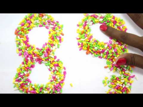 Learn to count and Make Numbers from 80 - 90  with colourful fennel seeds !!