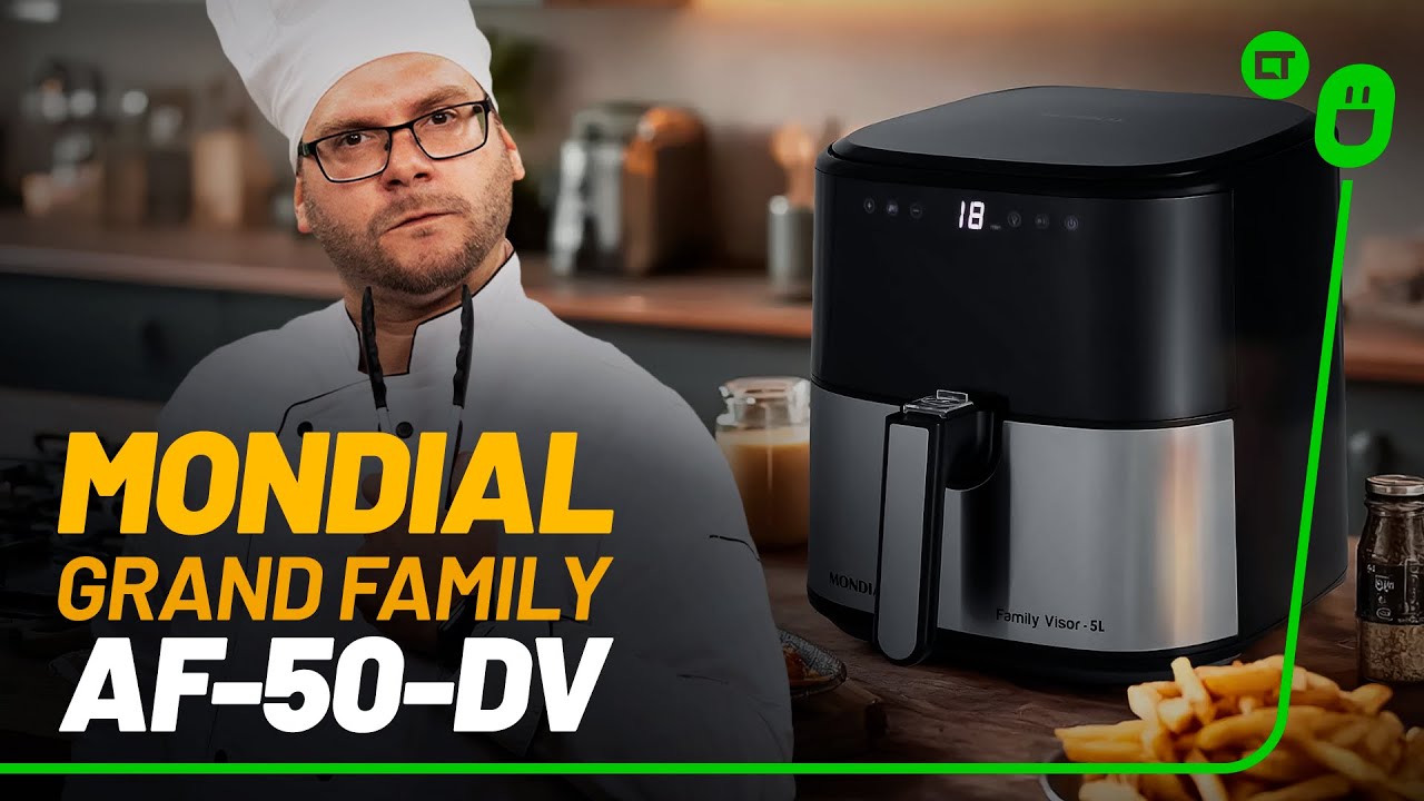 Miniatura da avaliação em vídeo de Fritadeira Mondial AF-50-BI Inox 5L Preta