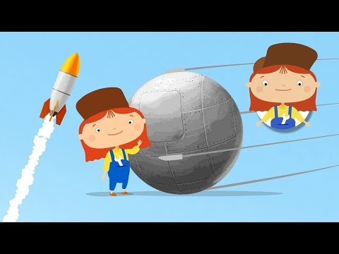 Doktor McWheelie und der Satellit. Zeichentrickfilm für Kinder.
