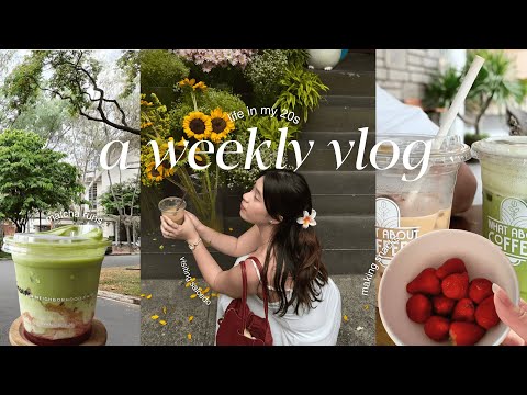 a week in my life ⋆˙⟡ exploring salcedo, uni days in ateneo, cafe hopping, & food
