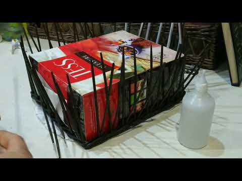 Шкатулка 2 часть. Поднимаем стойки. Косичка- верёвочка из трёх.