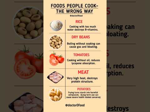 Stop Cooking These Foods Wrong! | Nutrition Facts You Didn’t Know #healthylifestyle #diettips