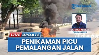 Lalu Lintas Jalan Cenderawasih Kota Sorong Lumpuh, Warga Lakukan Pemalangan usai Insiden Berdarah