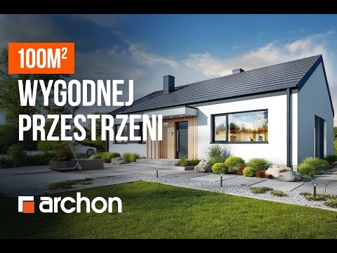 Dom w kruszczykach 20 (E) OZE – 100m2 wygodnej przestrzeni. Dom parterowy - ARCHON+ Projekty Domów