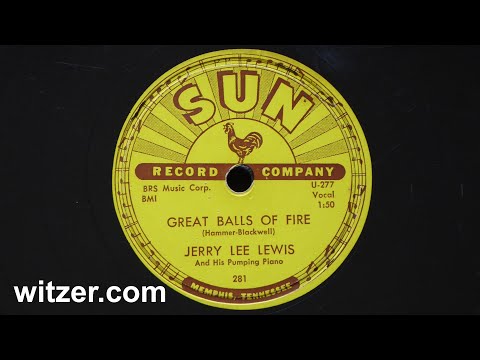 GREAT BALLS OF FIRE - JERRY LEE LEWIS (1957) Sun Records 78 RPM (Sam Phillips Studio Memphis)