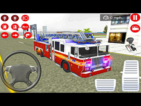 Real Fire Truck Driving Simulator 2021-  Modeled Realistic Ambulance New Mission - Android Gameplay
