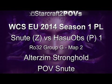 SC2 HotS - WCS EU 2014 S1 PL - Snute vs HasuObs 1 - Ro32 Group G - Map 2 - Alterzim - Snute