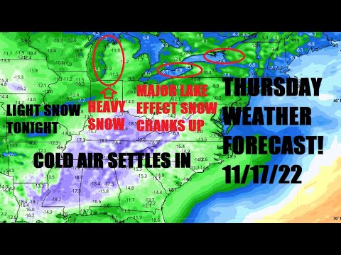 Thursday weather forecast! 11/17/22 Winter weather dominates the day. Major Lake effect snow