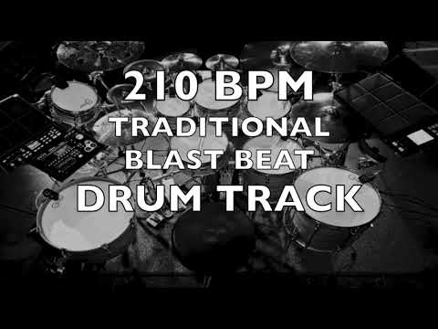 210 BPM TRADITIONAL BLAST BEAT DRUM TRACK