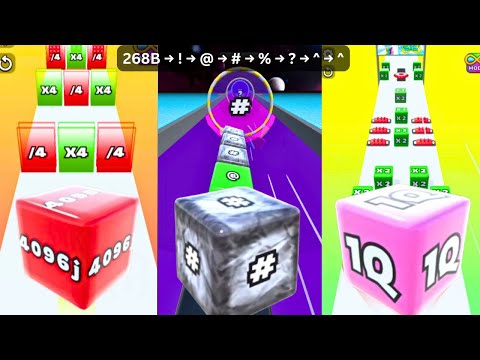 Jelly Run 2048 [1Q vs 4096j High Score] vs Jelly Tube Run 2048 [268B → ^] Power-Up Ranked