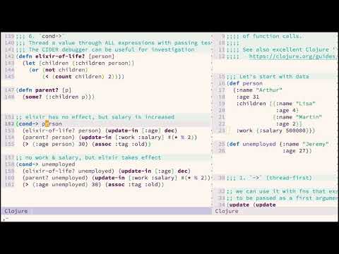 Clojure Tip of the Day - Episode 5: Threading Macros: part 2 - some-* and cond-* threading macros