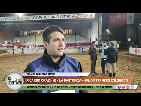 Ricardo Orazi - Cabaña La Pastoriza - Mejor Ternero Angus colorado Expo Rural de Palermo - 26/07/23