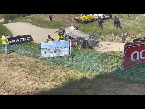 Portugal Rally crash - Fafe Jump