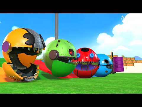 Pacman vs Monster Robot Pac vs tow Monster Pacman 6